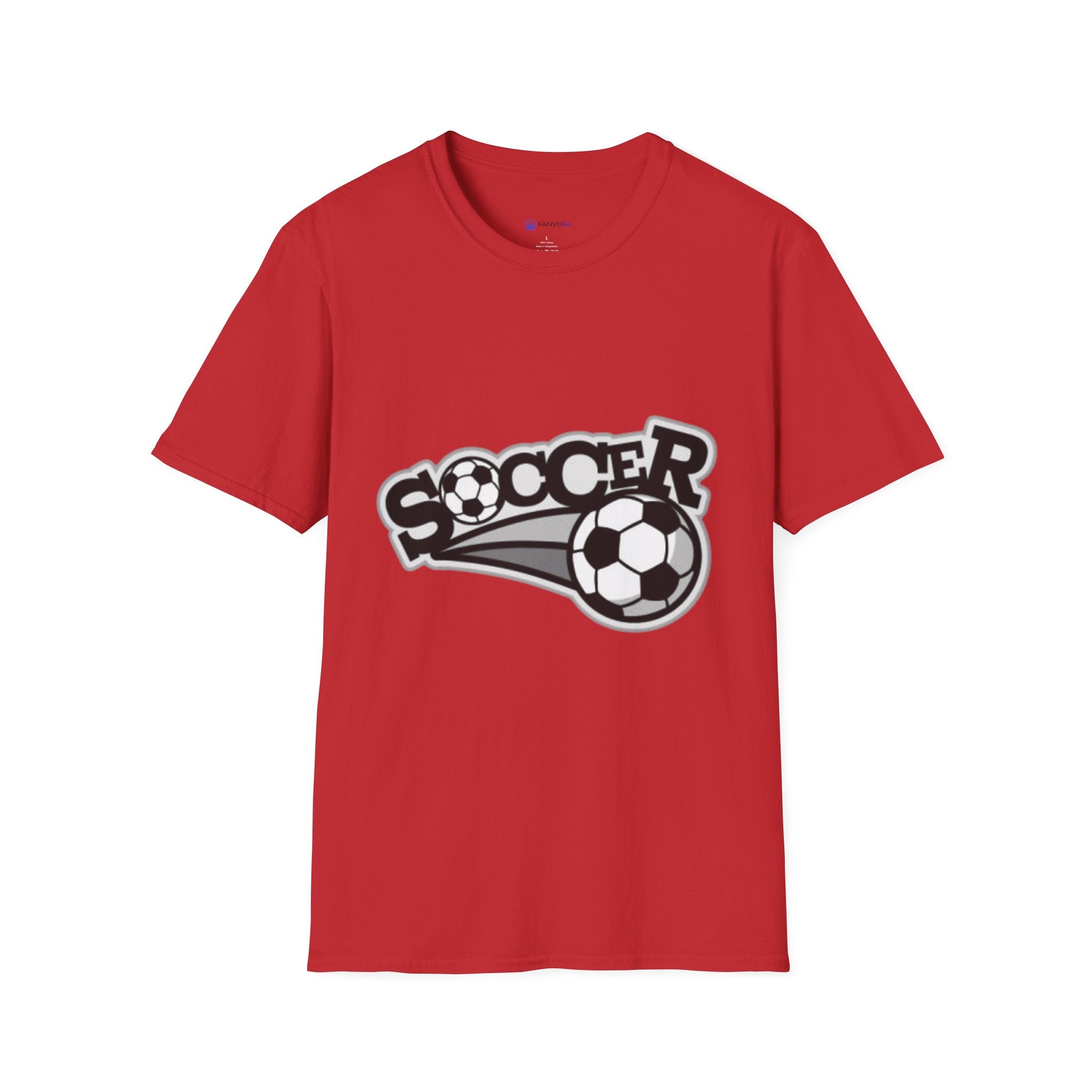 Soccer Graphic T‑Shirt — Retro Black & White Soccer Logo Tee