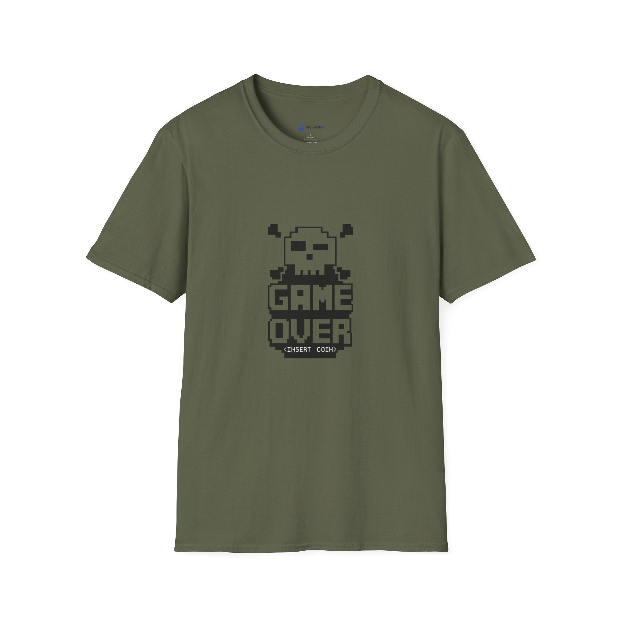 Game Over T-Shirt — Retro Pixel Skull Gamer Tee