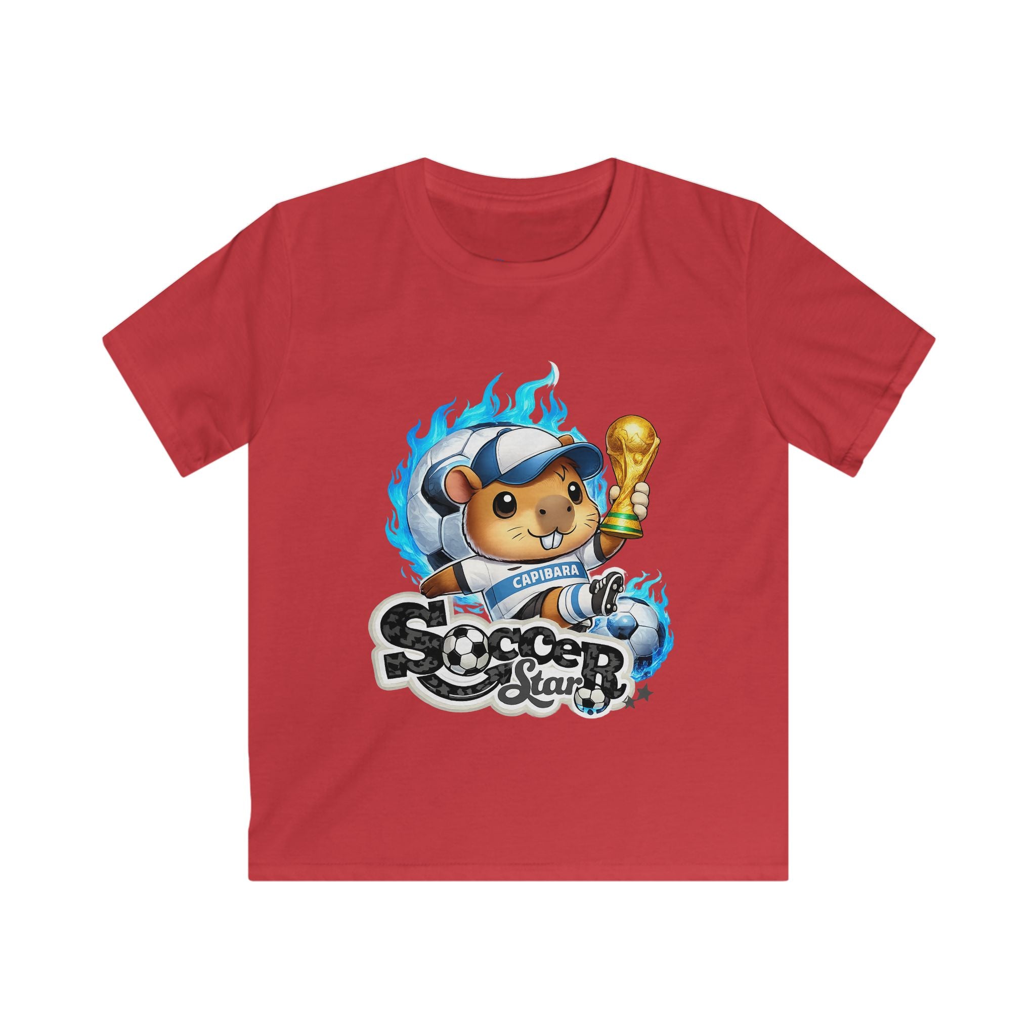 Kids Soccer Star Tee — Cute Bear Champion  Shirt for Boys & Girls