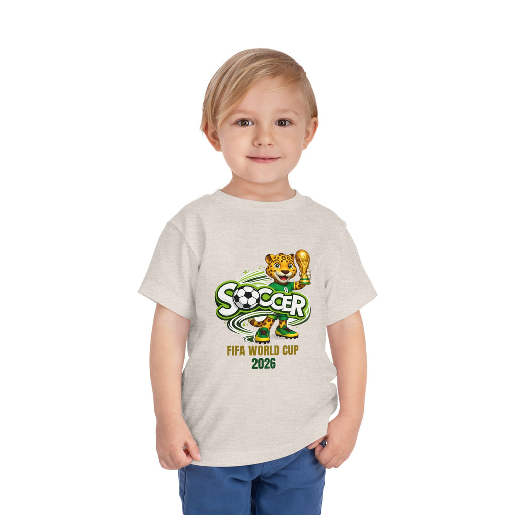 Soccer cup 2026 Toddler Soccer Tee — Cute Tiger Mascot Trophy Design