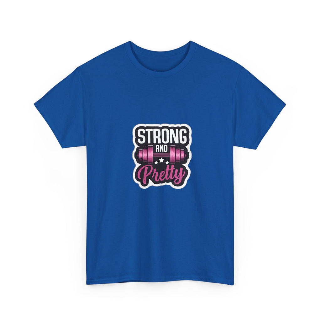 Strong and Pretty Tee — 'Strong and Pretty' Fitness Graphic T-Shirt