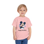 Toddler Tee — Cute Mickey "happy birthday" Birthday Shirt for Kids