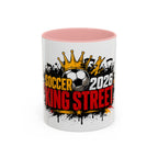 Soccer King Street 2026 Accent Coffee Mug — Crowned Soccer Ball Design (11/15oz)
