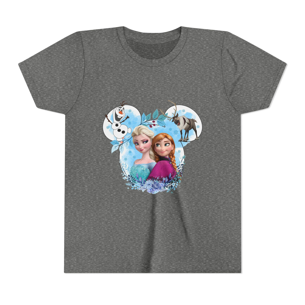 Girls' Frozen Princesses Youth Tee – Elsa & Anna Winter Friends Shirt