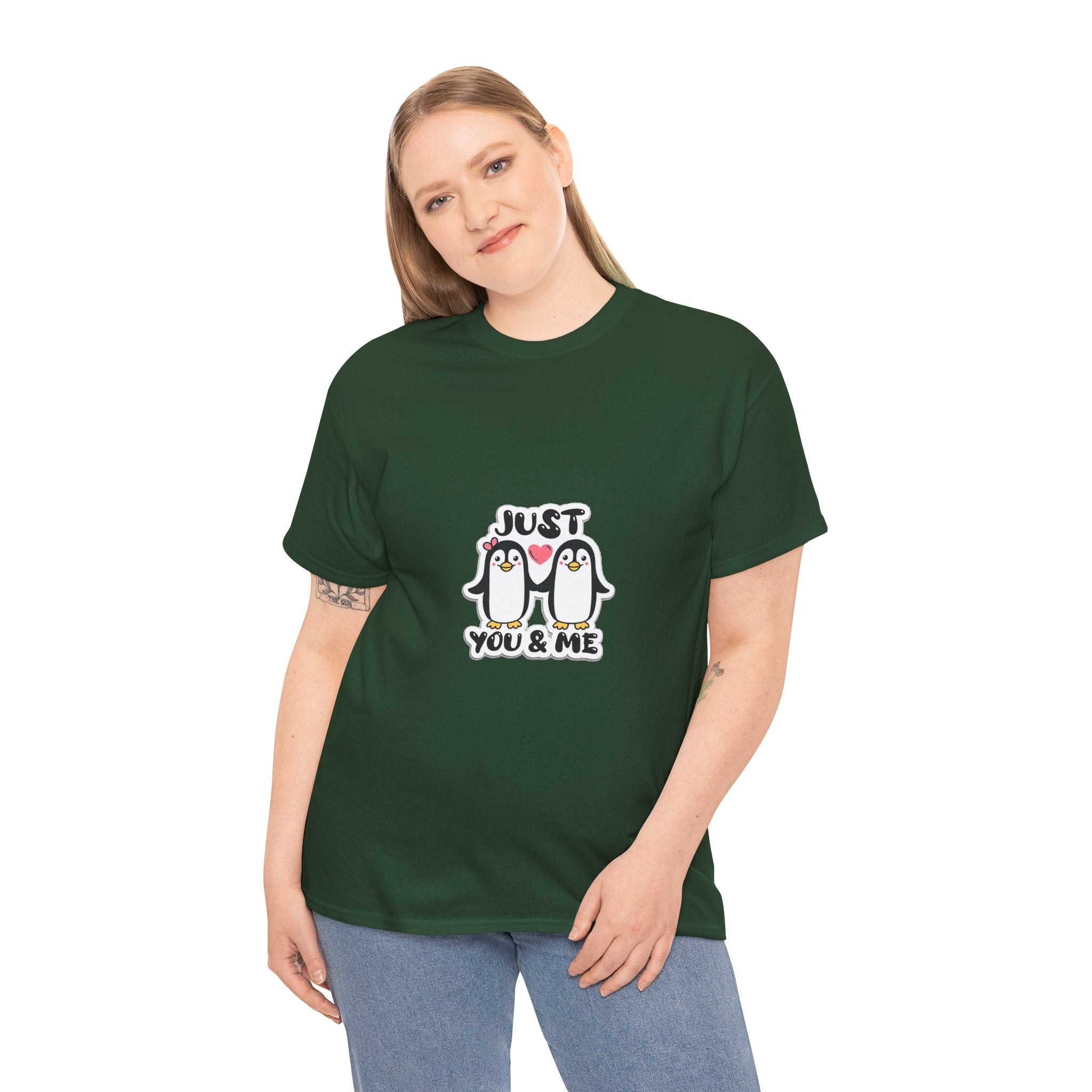 Just You & Me Penguin Tee — Cute Couples Graphic T-Shirt