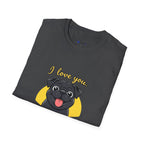 Pug Love T-Shirt — “I love you. FOREVER” Cute Black Pug Graphic Tee