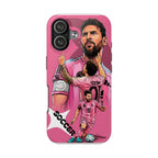 Soccer Star Tough Phone Case pink —  Argentina legend.