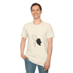 T-Shirt — Boy Hugging Heart Ghost Cute Minimalist Graphic Tee