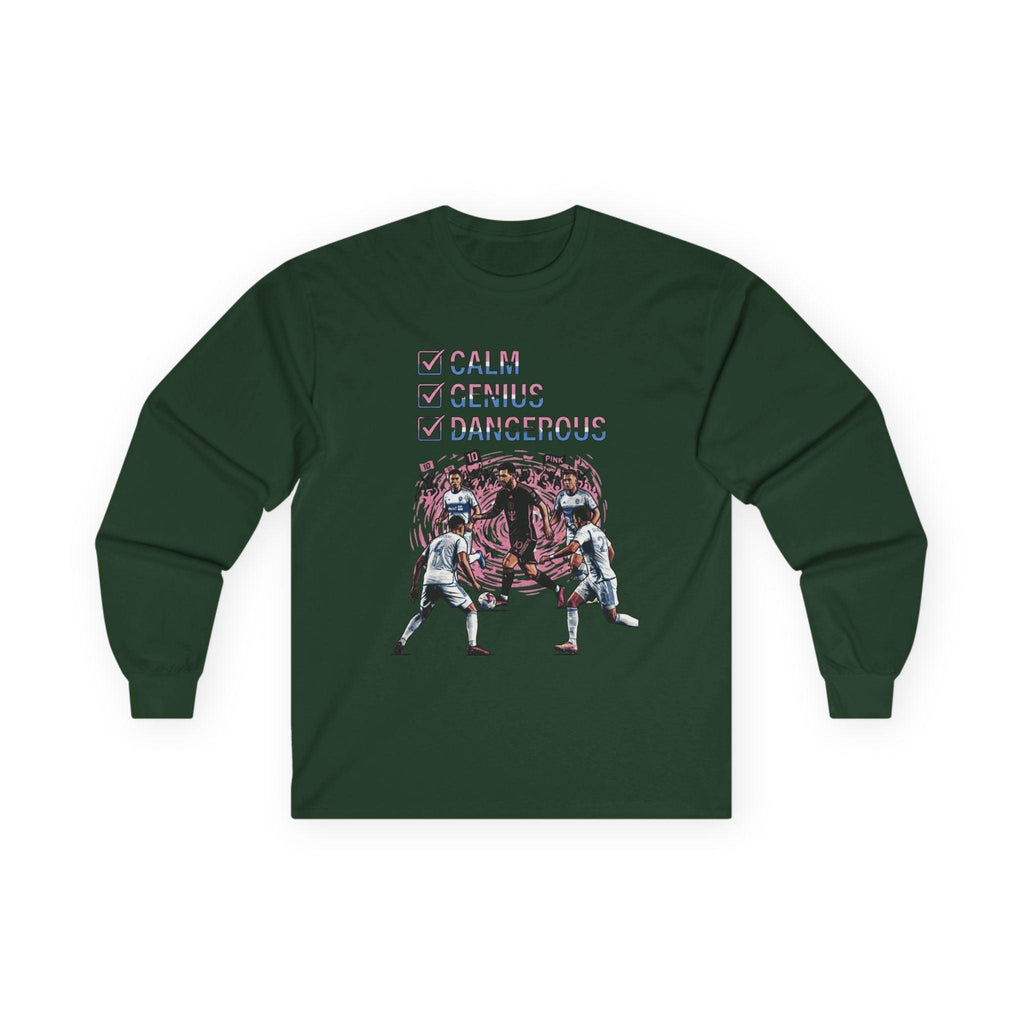 Long Sleeve Football Shirt – World Cup 2026 Fan Tee "Calm Dangerous Genius".