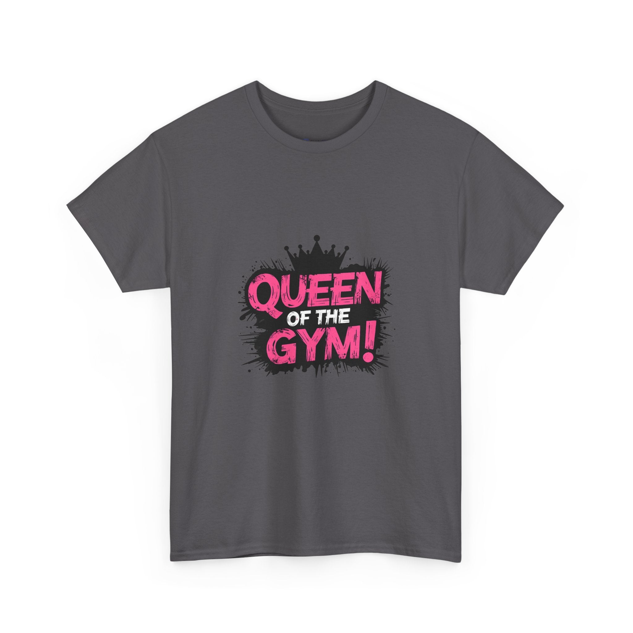 Queen of the Gym T-Shirt — Pink Crown Fitness Tee