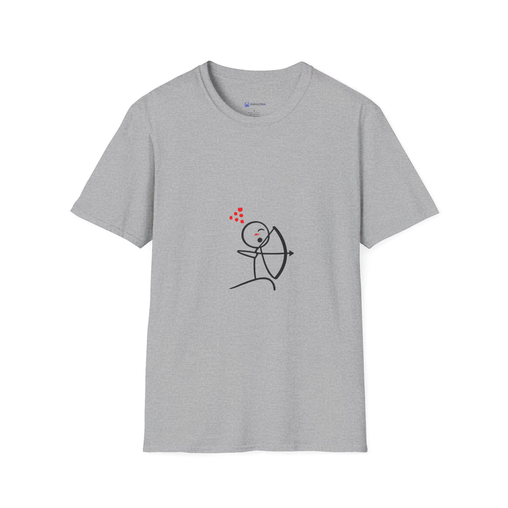 Archer Stick Figure T-Shirt — Cute Cupid Arrow Valentine Tee
