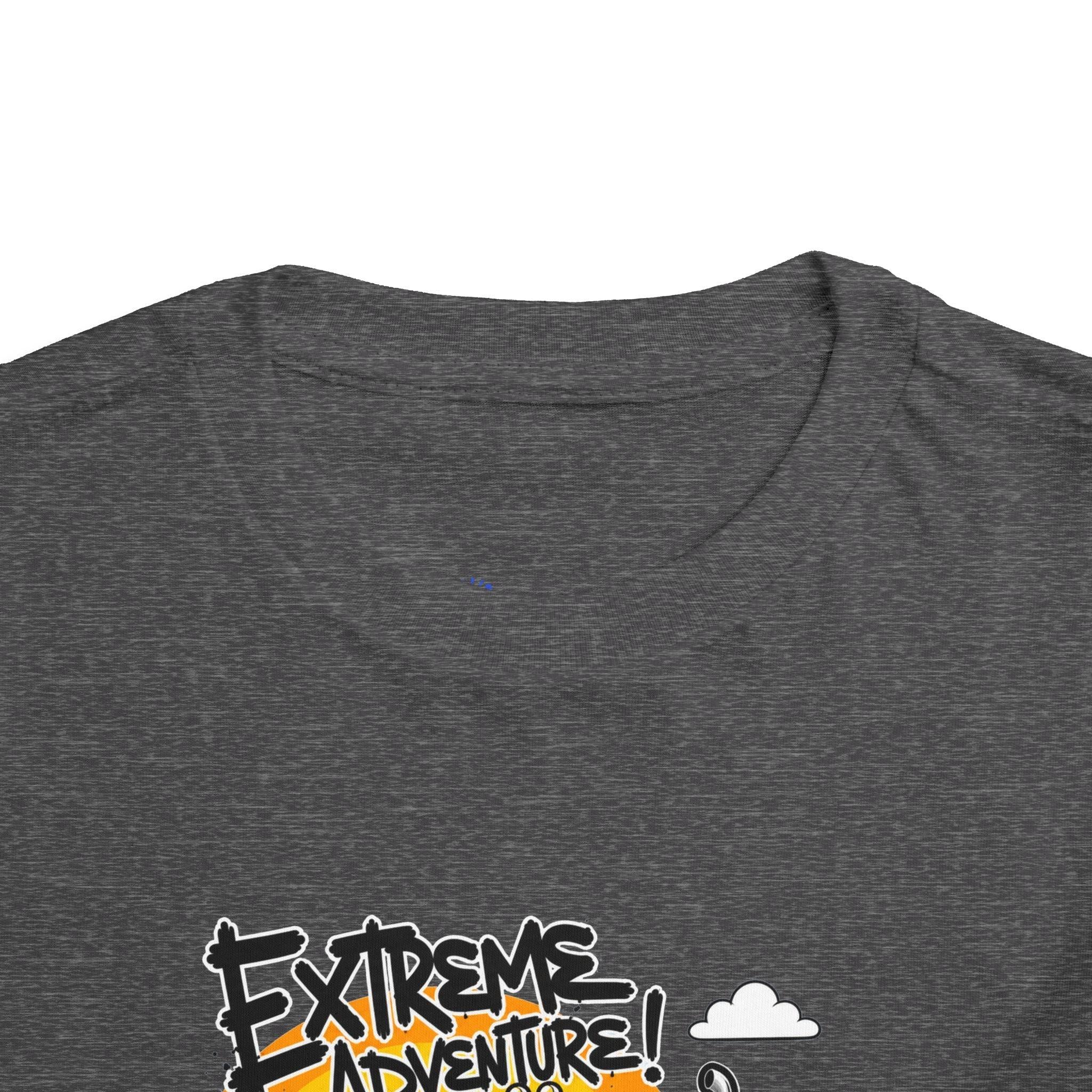 Toddler Tee - "Extreme Adventure 4x4 Off Road" Blue Monster Truck.