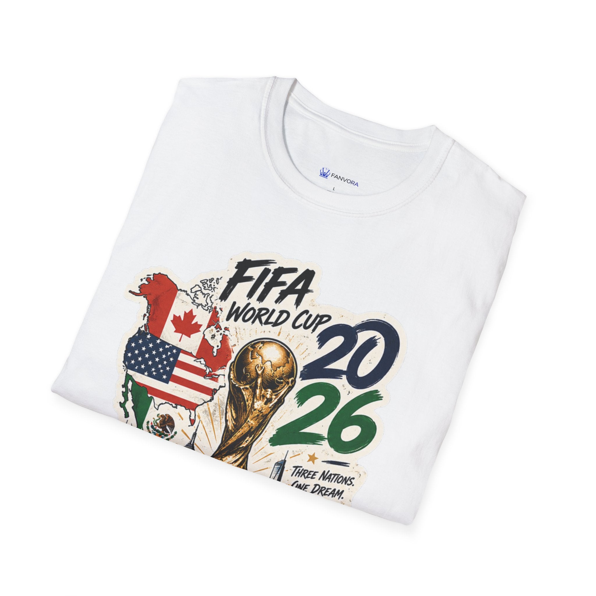 World Cup 2026 T-Shirt – USA/Canada/Mexico Official Trophy Design