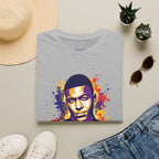 France legend Graphic T-Shirt — Vibrant Splash Portrait Soccer Fan Tee