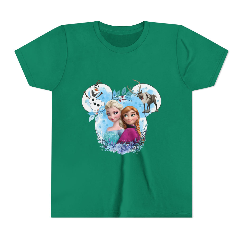 Girls' Frozen Princesses Youth Tee – Elsa & Anna Winter Friends Shirt