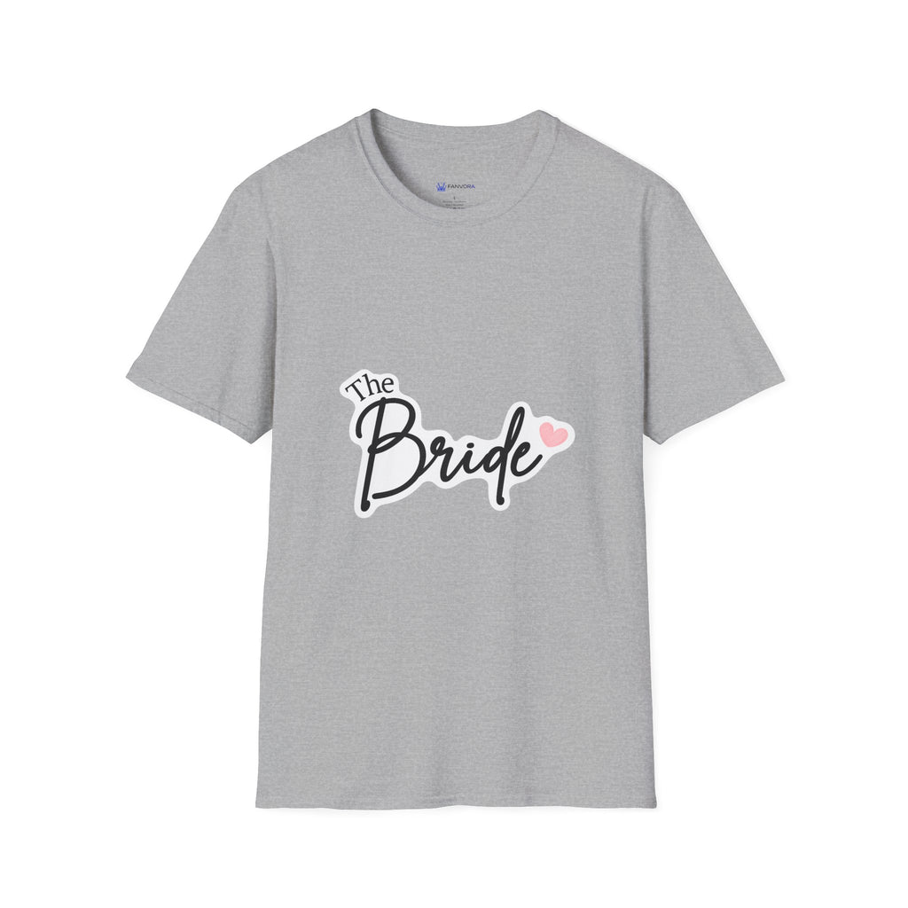 Bride T-Shirt — "The Bride" Bachelorette Tee with Heart