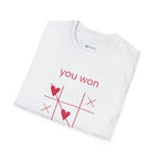 You Won My Heart tic tac toe t-shirt