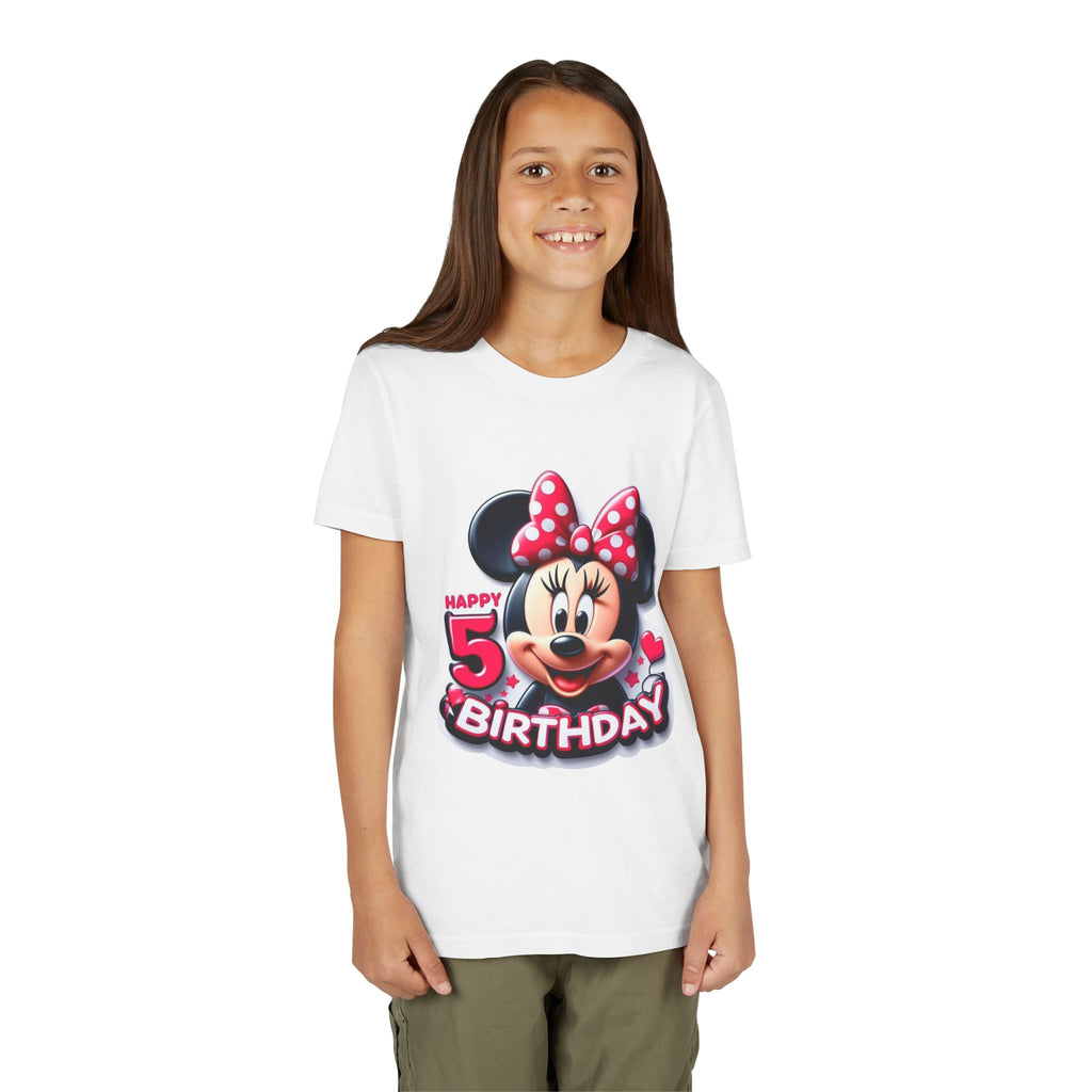 Minnie Mouse Happy 5th Birthday Youth Tee