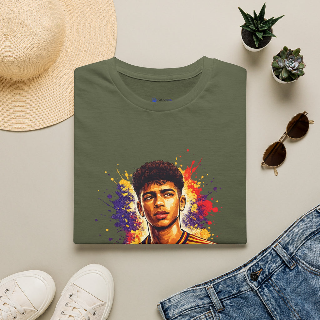 Soccer Player Portrait T-Shirt — 'Spain Legend' Watercolor Graphic Tee