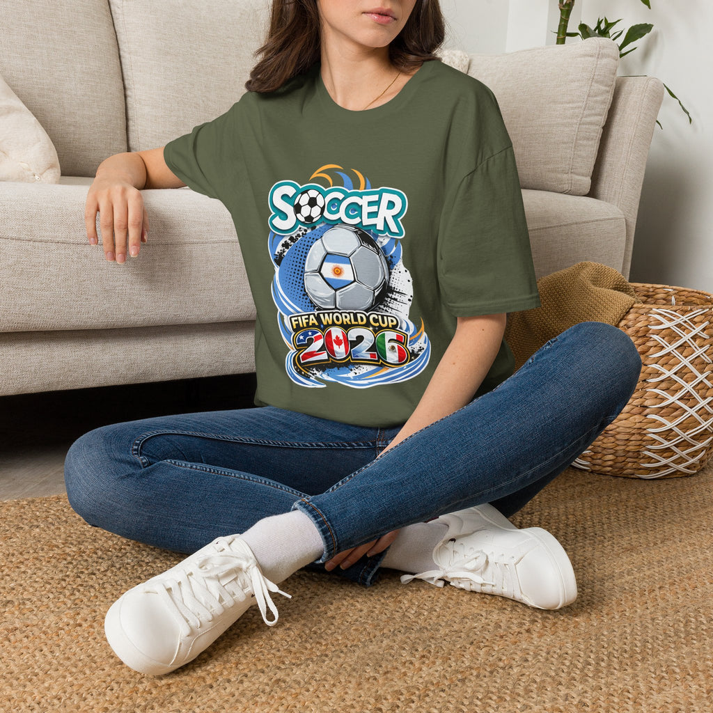 Soccer 2026  Graphic T-Shirt — Retro Ball Design soccer cup tee