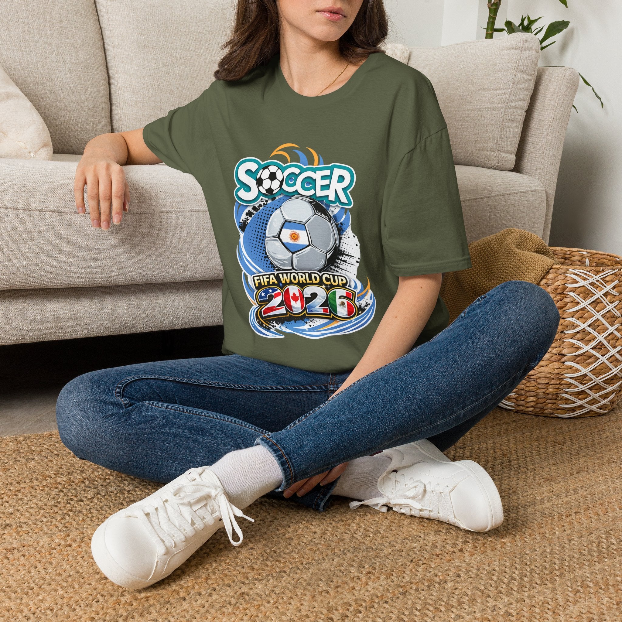 Soccer 2026  Graphic T-Shirt — Retro Ball Design soccer cup tee