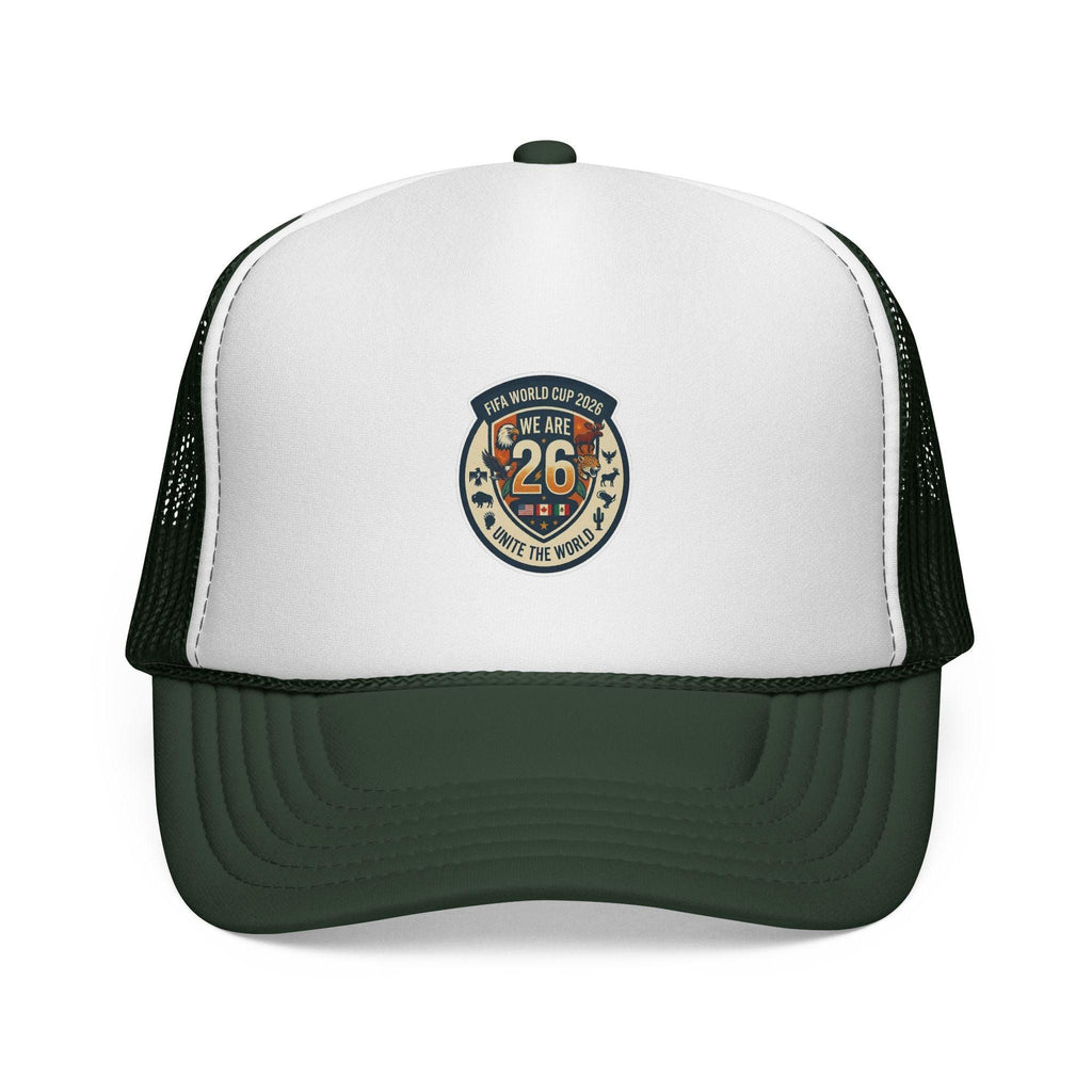 Vintage 'We Are 26' Badge Trucker Cap - World Cup 2026 Fan version.