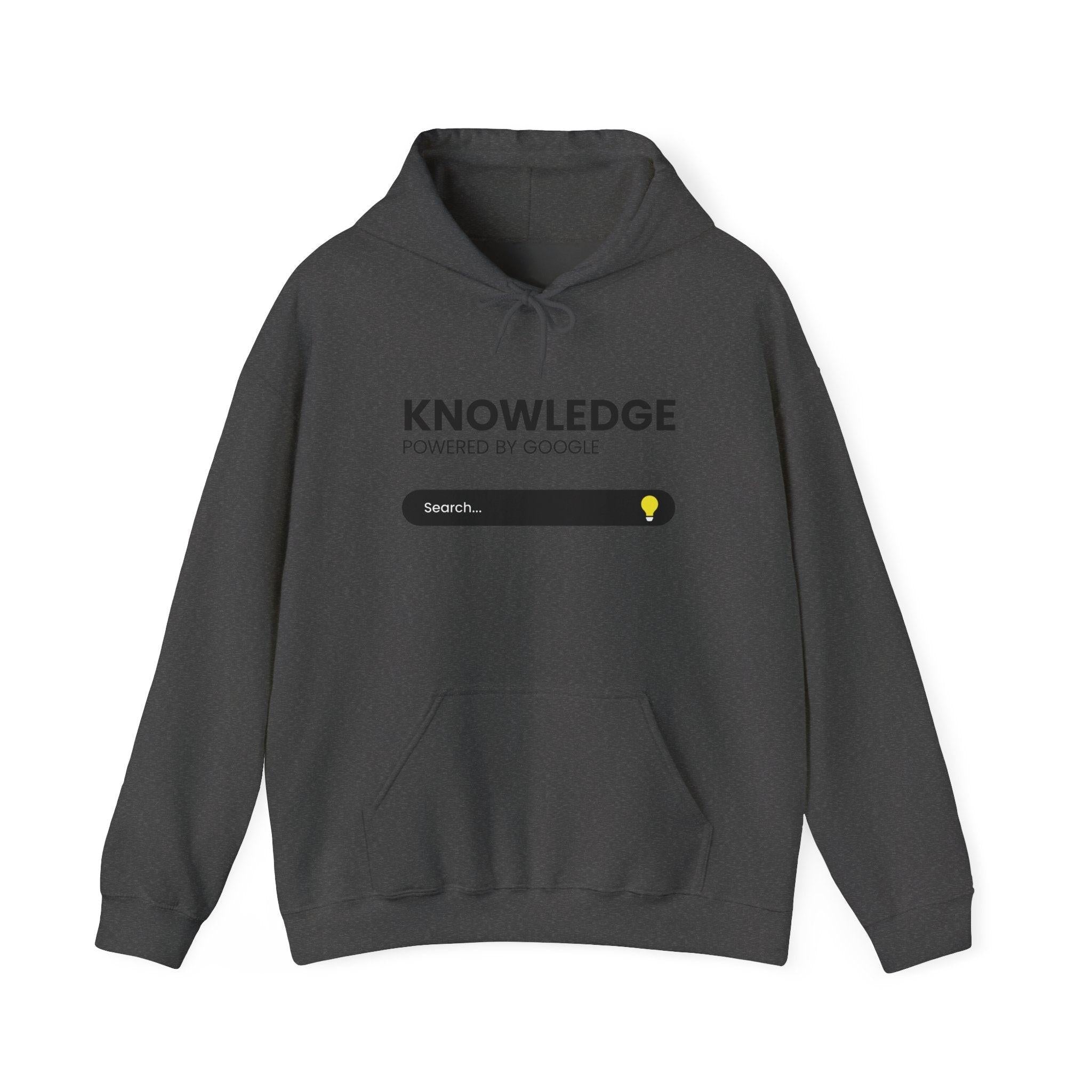 Knowledge Search Hoodie — "Knowledge Powered by Google" Pullover.
