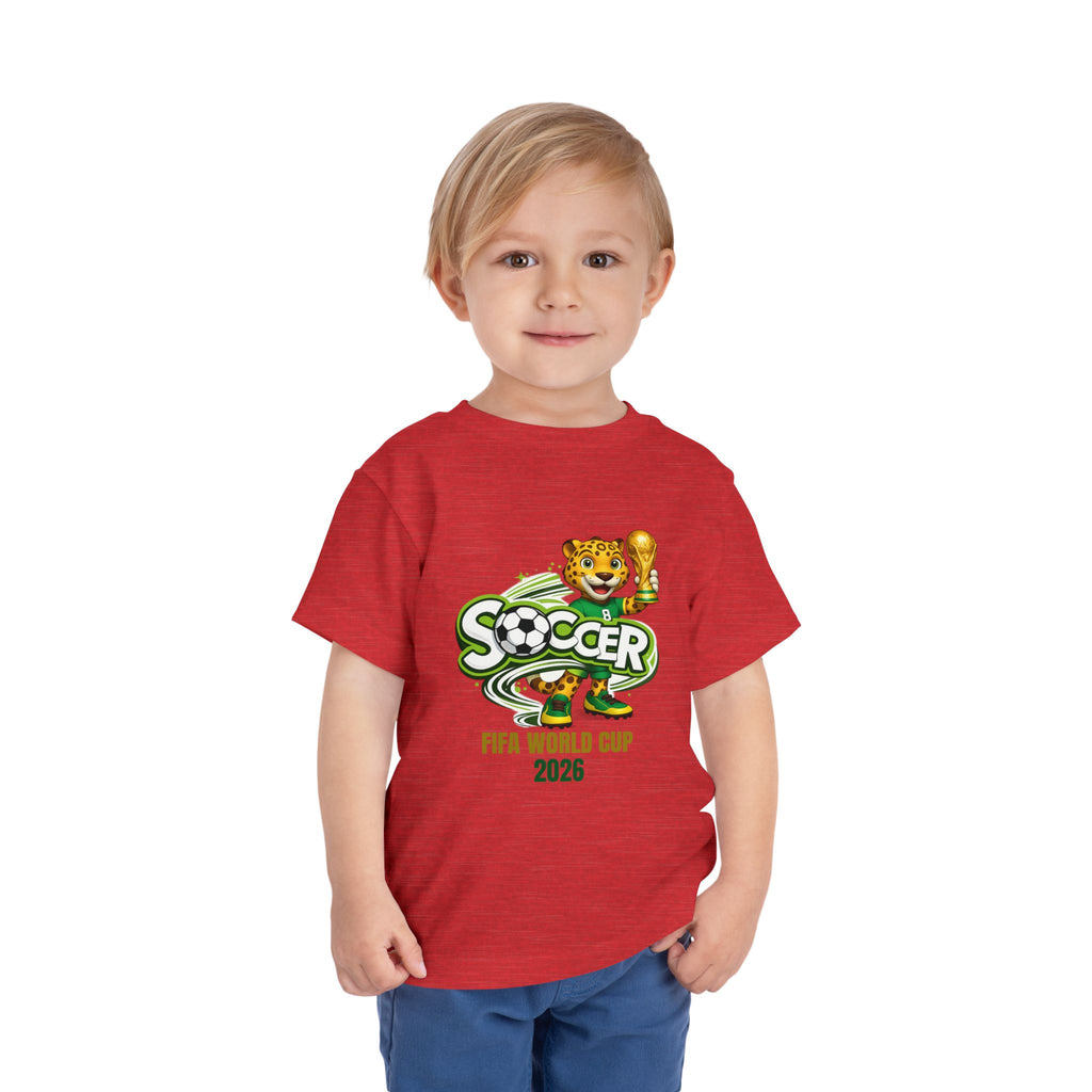 Soccer cup 2026 Toddler Soccer Tee — Cute Tiger Mascot Trophy Design