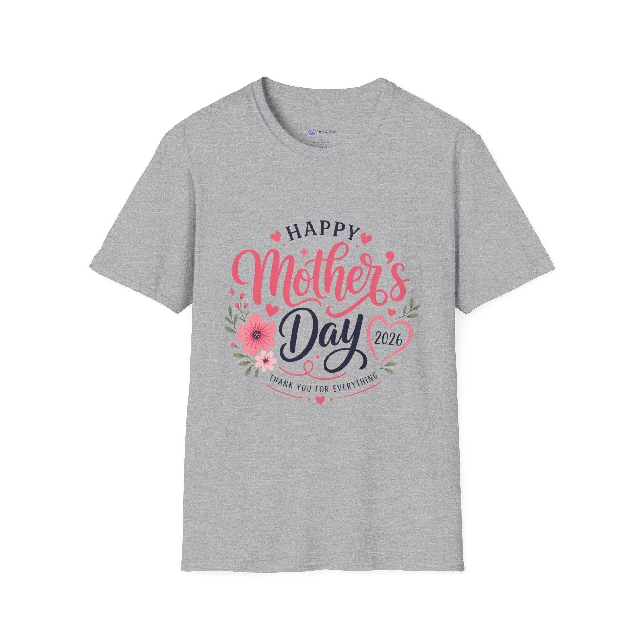 Mother's Day 2026 T-Shirt — "Happy Mother's Day 2026" Floral Tee.