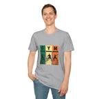 Gym Retro Blocks T‑Shirt — Vintage Fitness Silhouette Tee