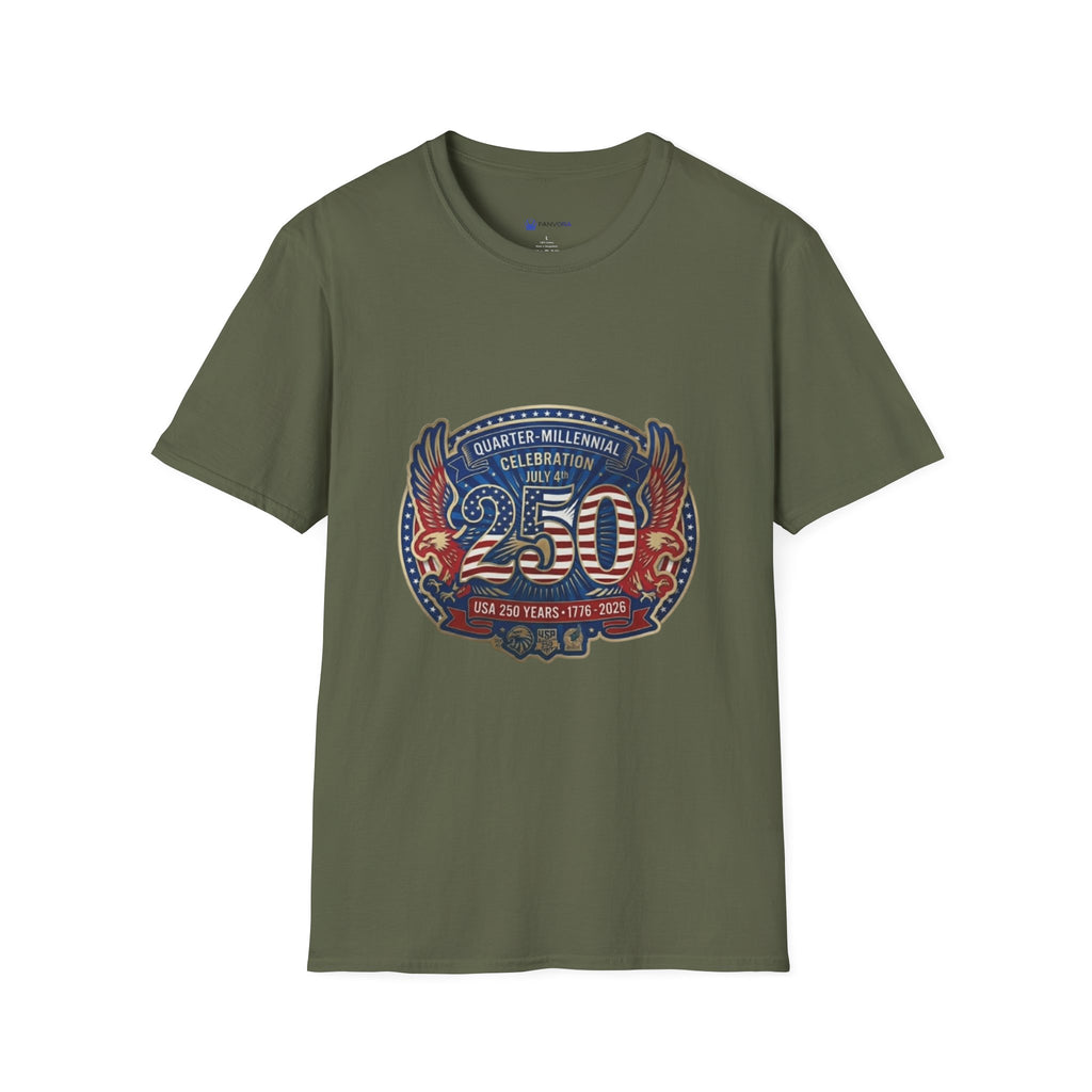 250th Anniversary - 4th of July Patriot Graphic T-Shirt — Patriotic '250' Celebration Design