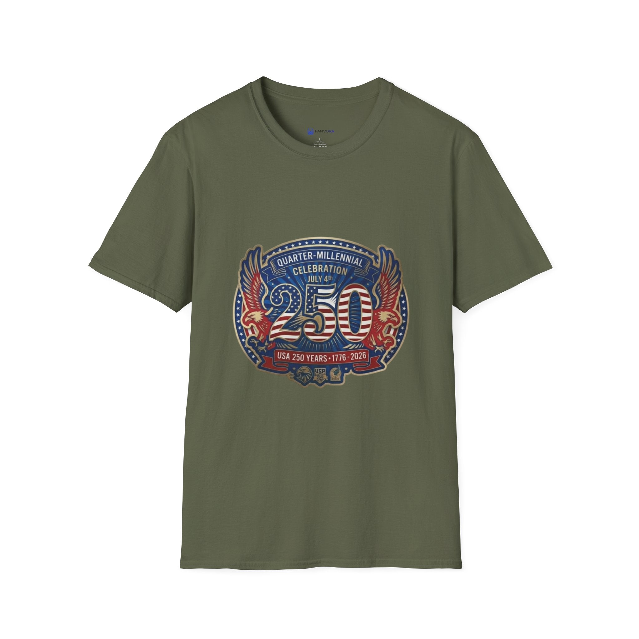 250th Anniversary - 4th of July Patriot Graphic T-Shirt — Patriotic '250' Celebration Design