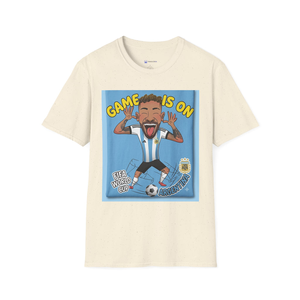 Soccer Fan T-Shirt — "Game Is On" Cartoon Player Graphic