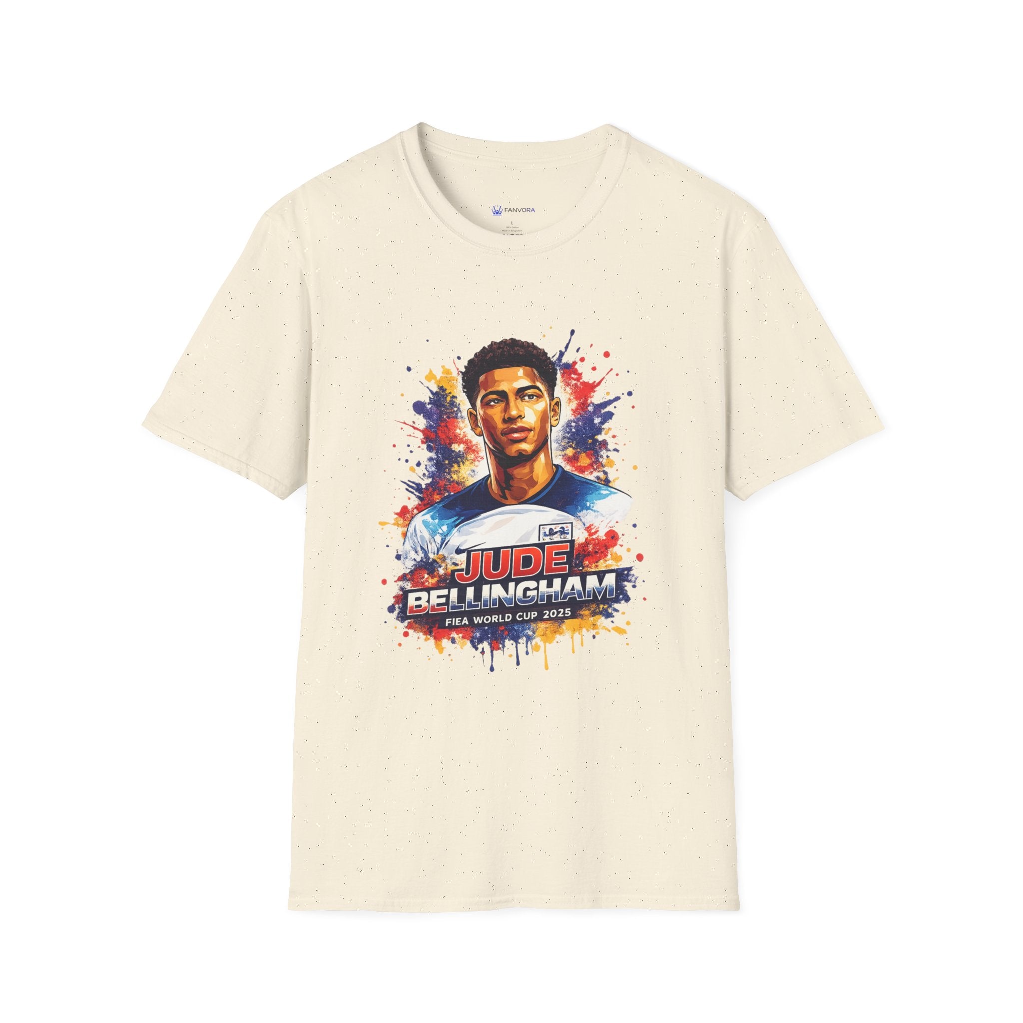 Portrait T-Shirt — Color Splash Football Player Graphic ("England legend")