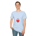Heart Lock T-Shirt — Cute Red Heart Padlock Graphic Tee for Valentine’s Day