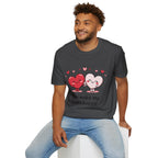 Cute Couples Heart T-Shirt — "You Make My Heart Happy" Valentine's Tee