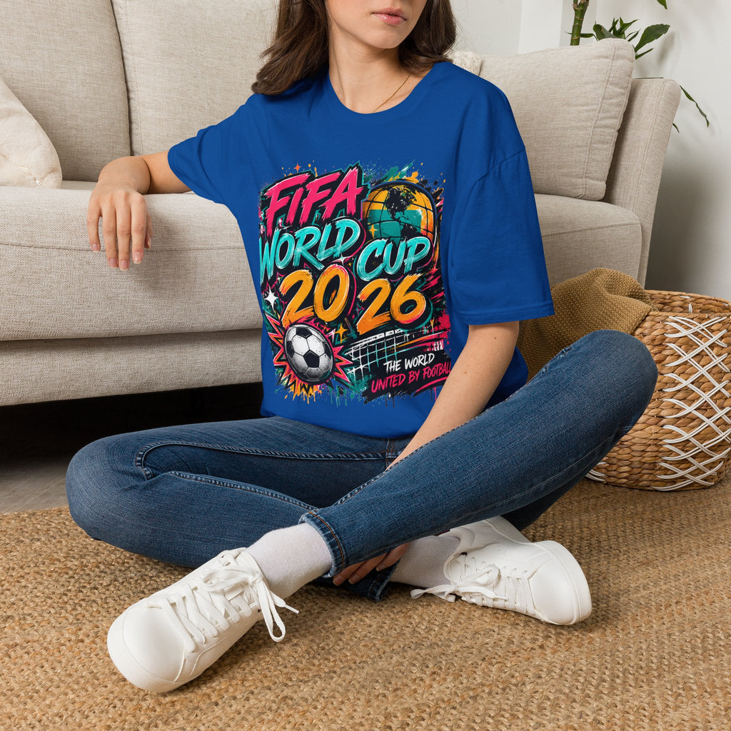 Soccer 2026 T-Shirt —  Bright color splash Graphic Tee.