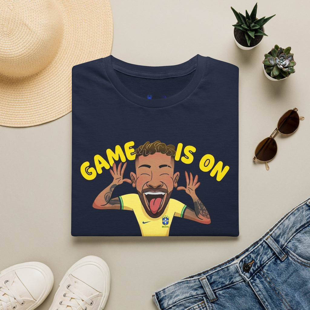 Soccer 'Game Is On' Graphic funny figure design  T‑Shirt