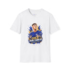 Soccer Player Graphic T-Shirt — 'England Legend' Blue Splash Design