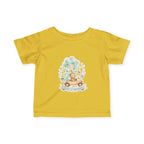 Baby 2nd Birthday Tee - Cute Bear in Car with Balloons Infant Shirt