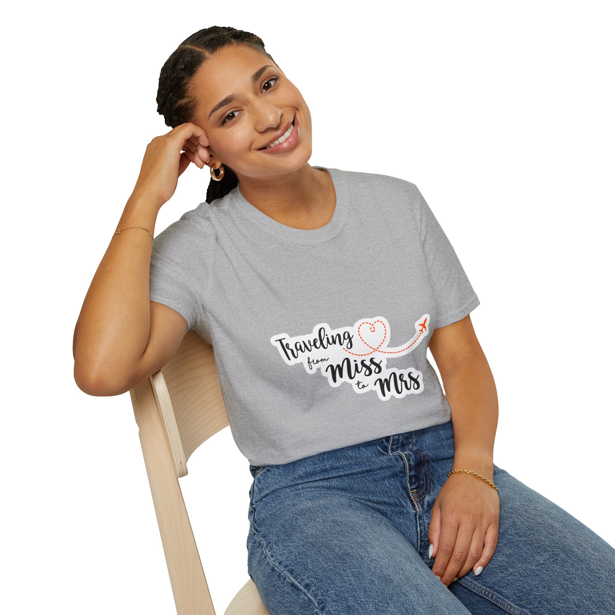 T-Shirt — "Traveling from Miss to Mrs" Bridal Bachelorette Vacation Tee