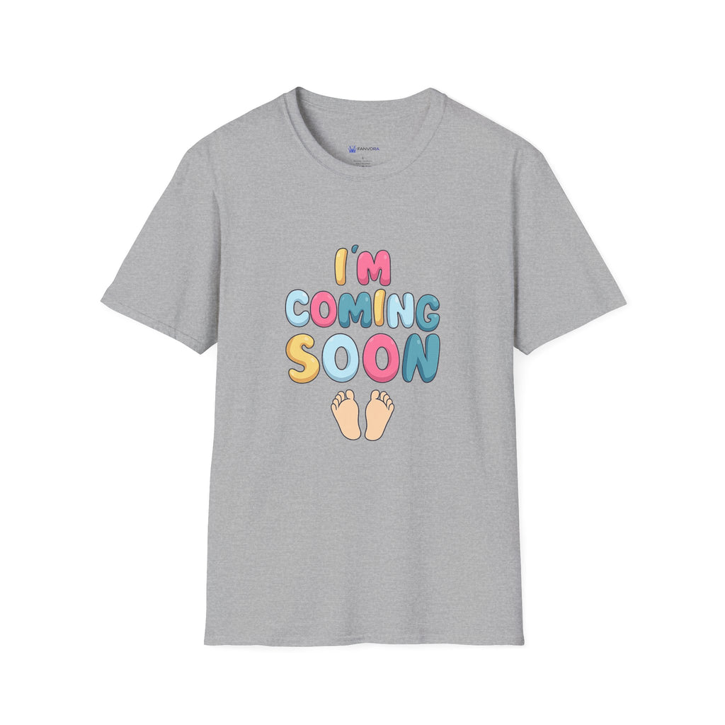 Maternity T-Shirt "I'm Coming Soon" Baby Announcement Tee