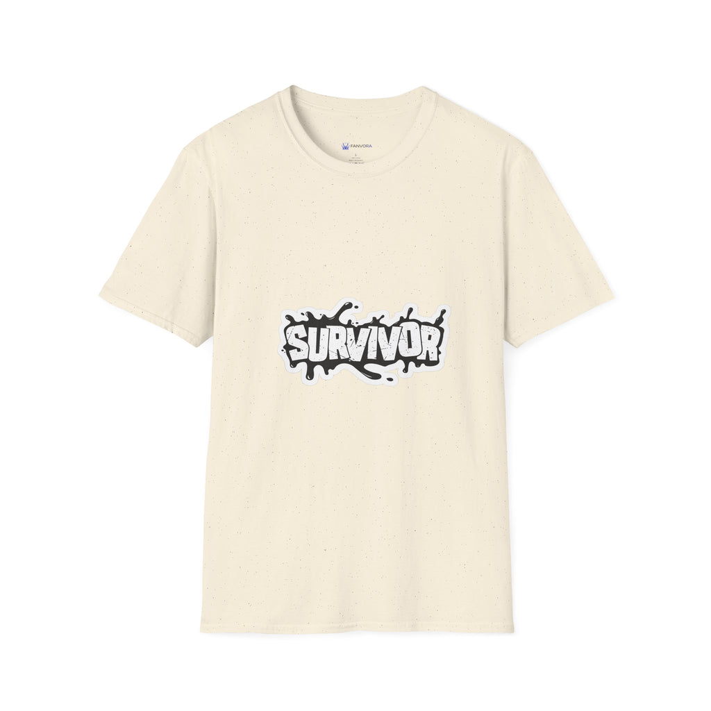 Survivor Graphic T-Shirt — Bold Grunge Logo Tee for Cancer, Trauma & Recovery Awareness