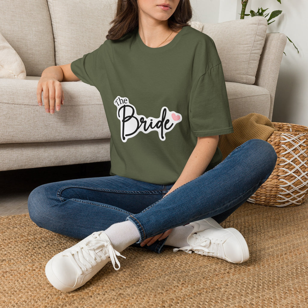 Bride T-Shirt — "The Bride" Bachelorette Tee with Heart