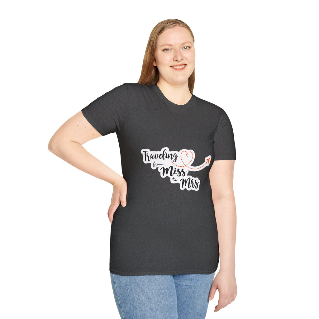 T-Shirt — "Traveling from Miss to Mrs" Bridal Bachelorette Vacation Tee