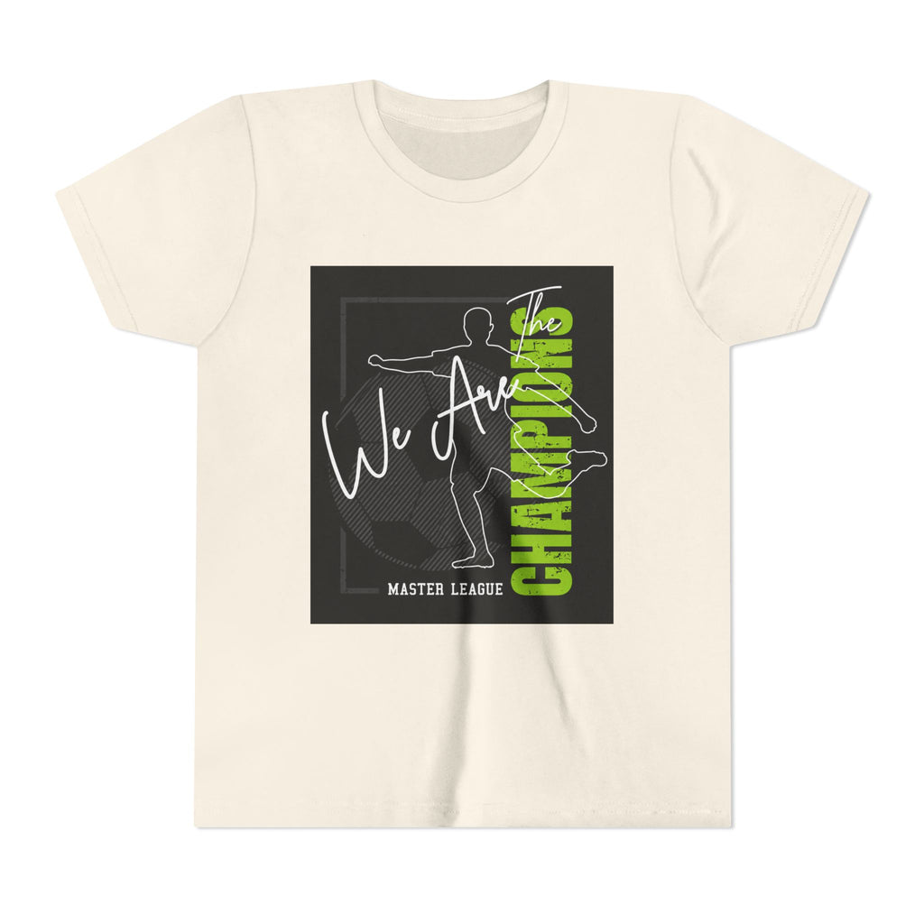 Youth Tee — "We Are Champions" Soccer Champion Graphic Shirt