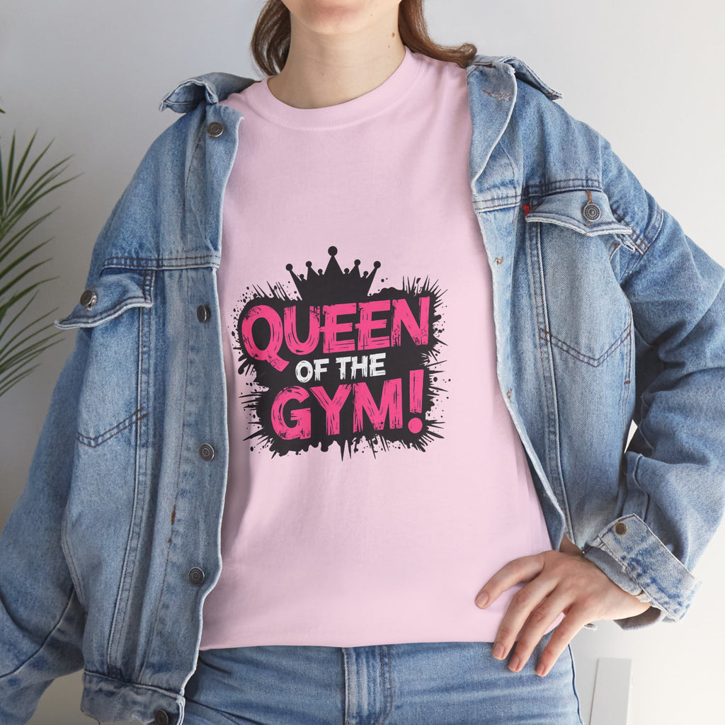 Queen of the Gym T-Shirt — Pink Crown Fitness Tee