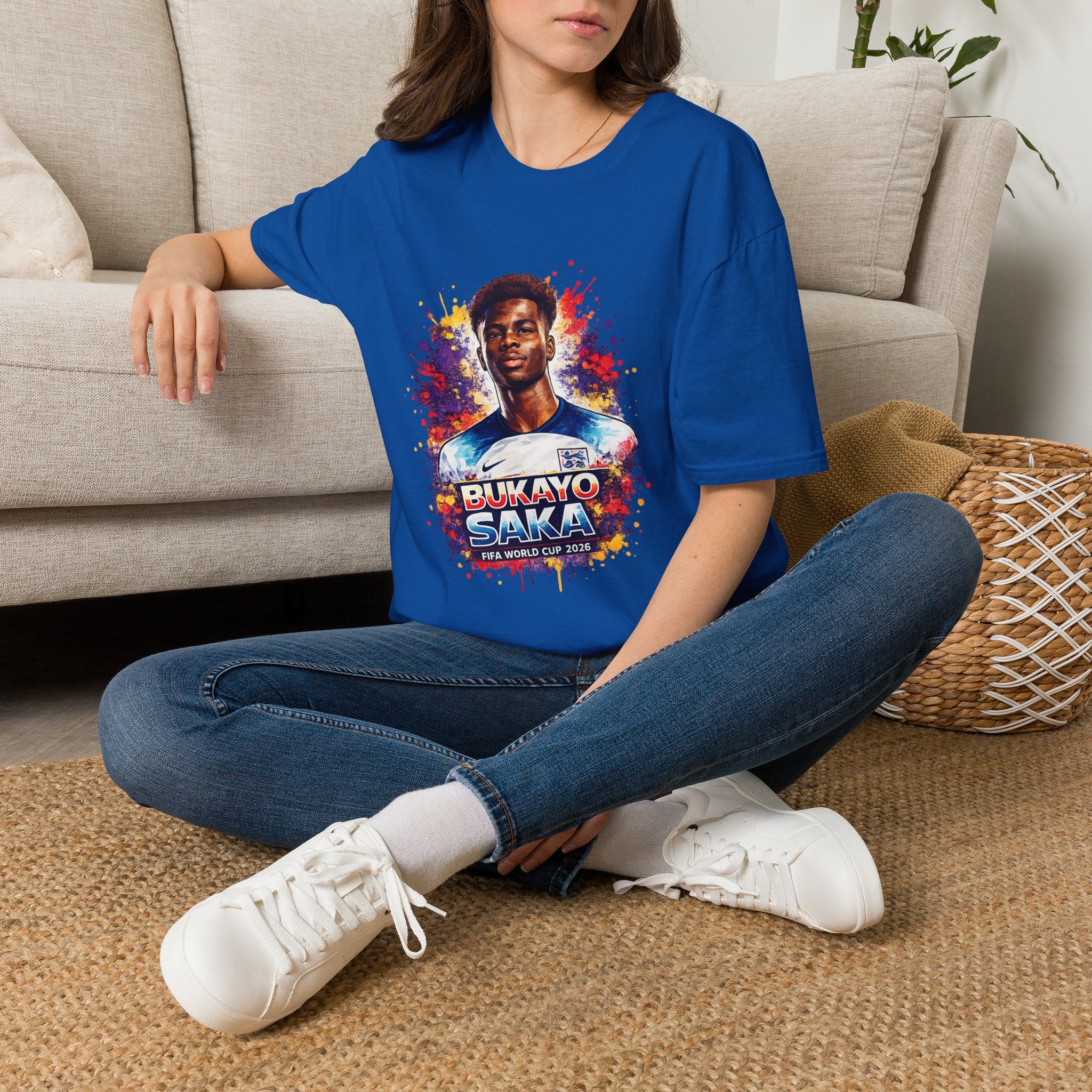 England Lagend Portrait T-Shirt — Color Splash Football Fan Tee