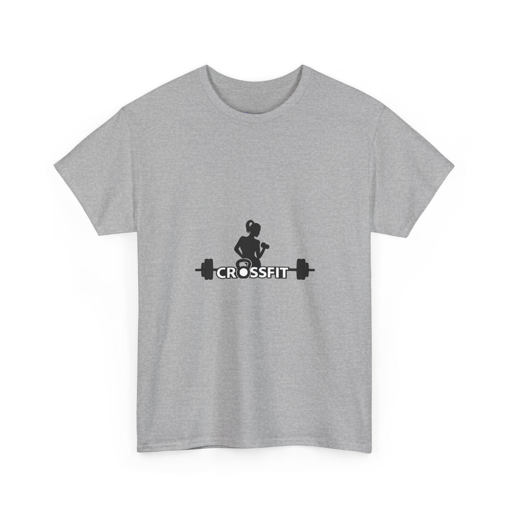 CrossFit Weightlifter T-Shirt — Barbell Silhouette Gym Tee