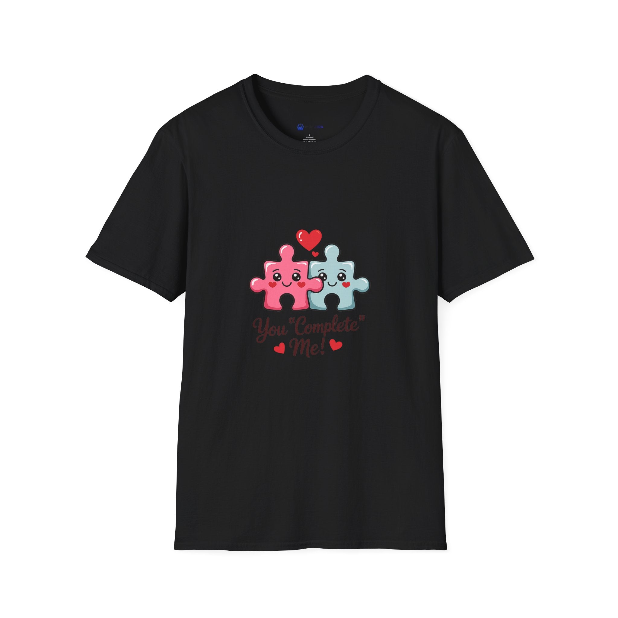 Puzzle Piece Couple T-Shirt — "You Complete Me" Cute Romantic Tee
